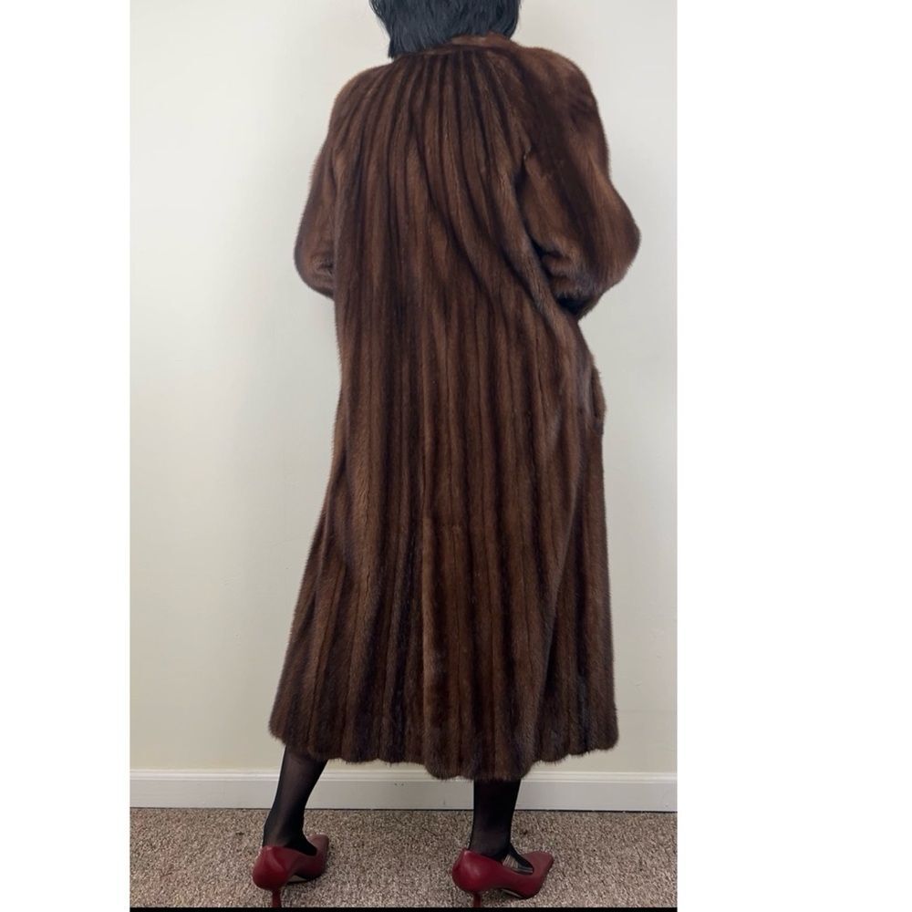 Vintage Birger Christensen Mahogany Top Tier Genuine Mink Coat Overcoat - Picture 4 of 8